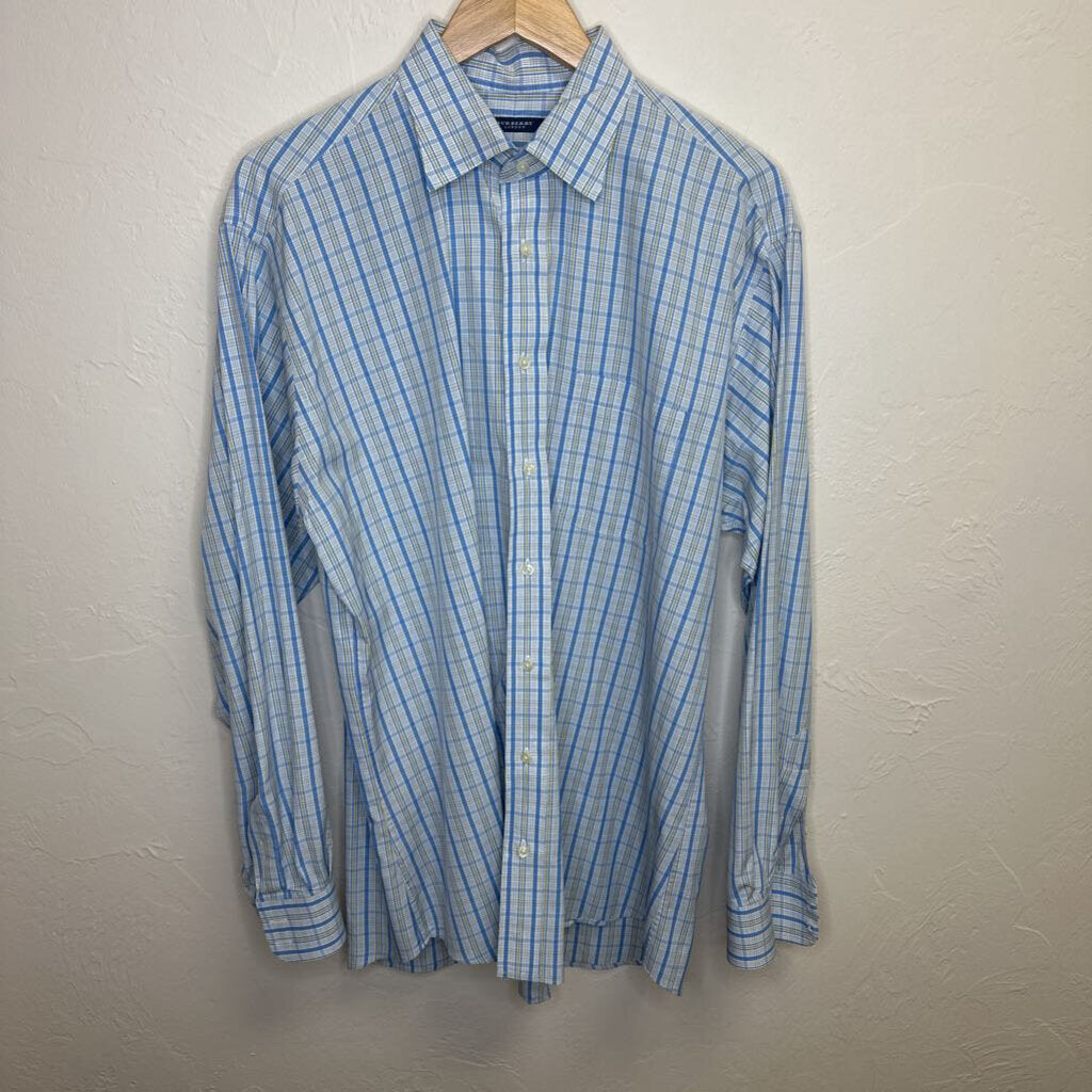 Blue Plaid Button Up Shirt