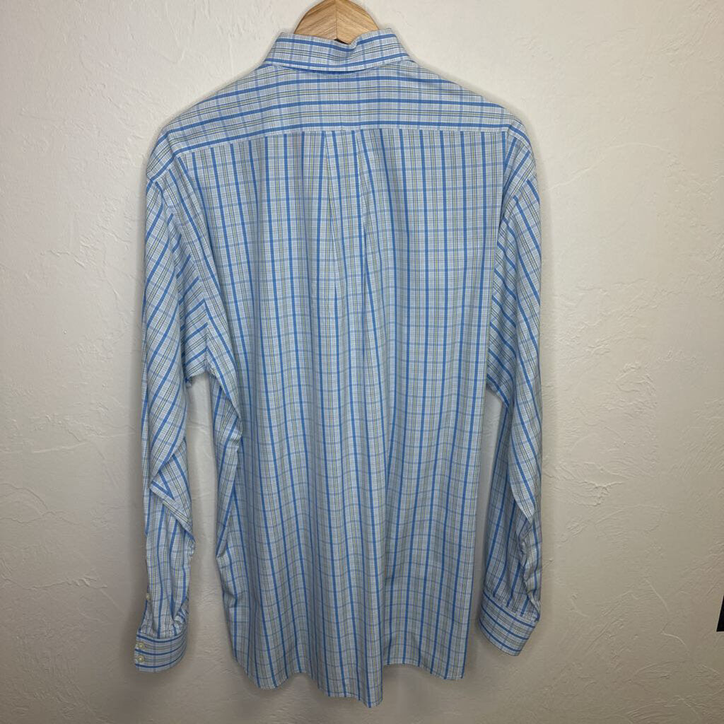 Blue Plaid Button Up Shirt