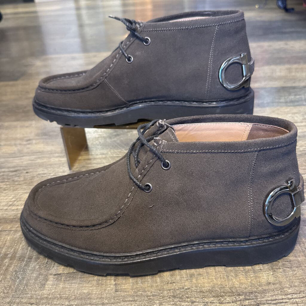 Brown Suede Moccasin Chunky Sole