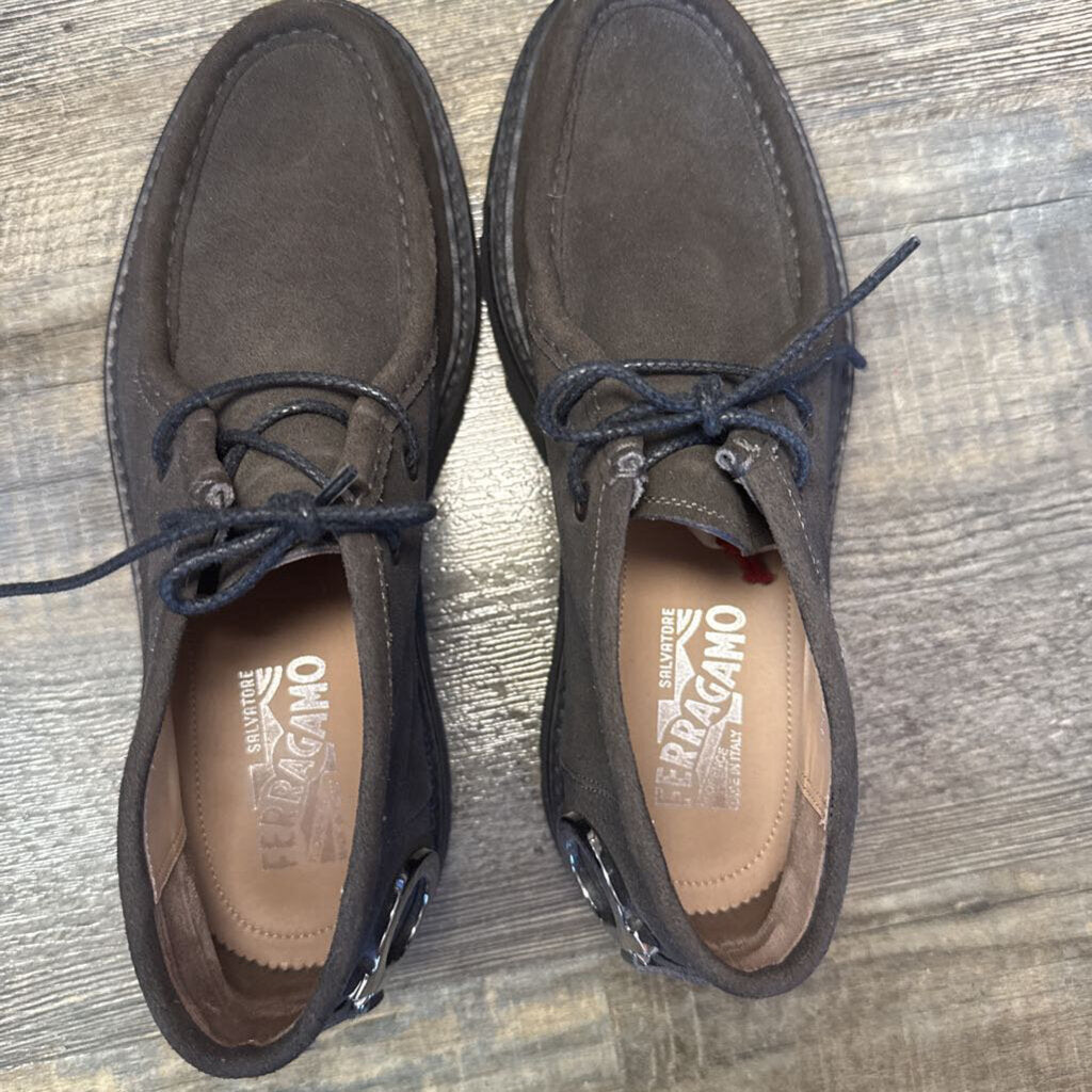 Brown Suede Moccasin Chunky Sole