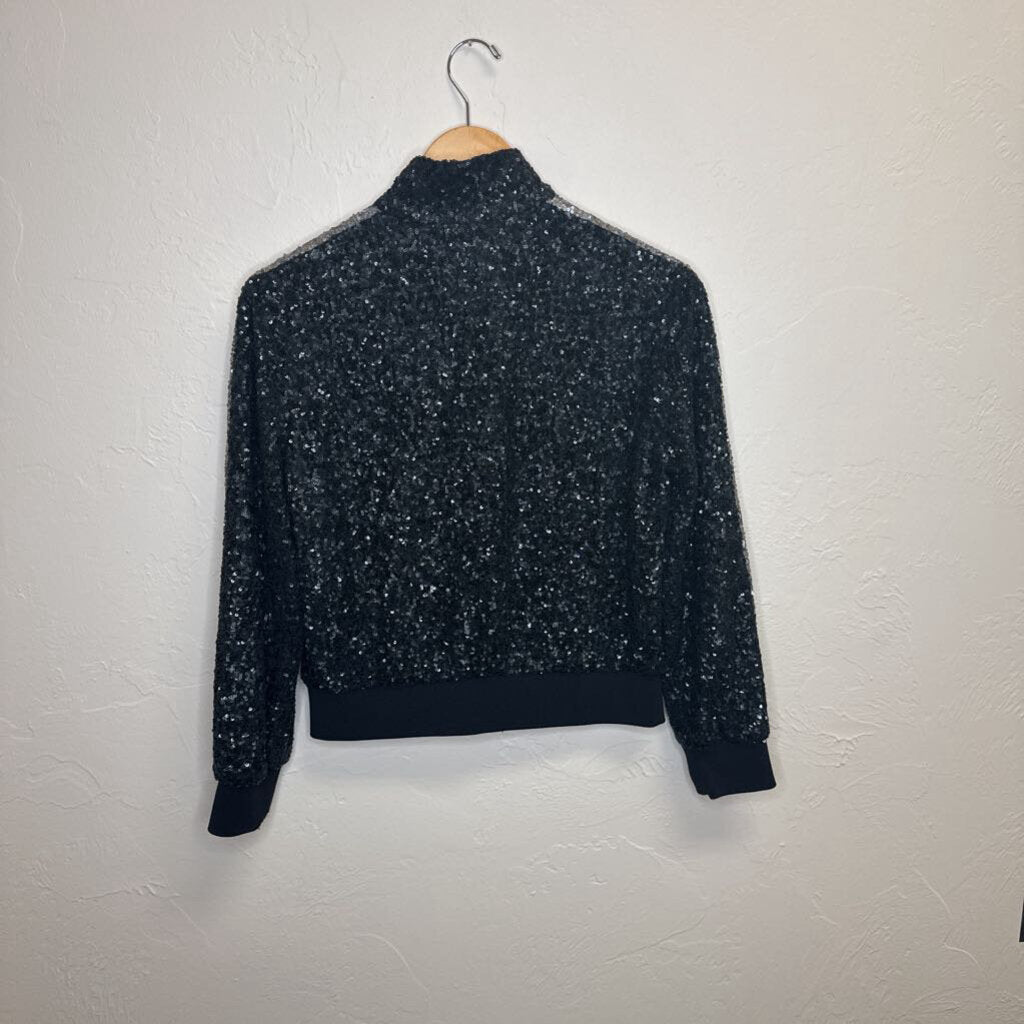 Silver Blue Sequin Jacket