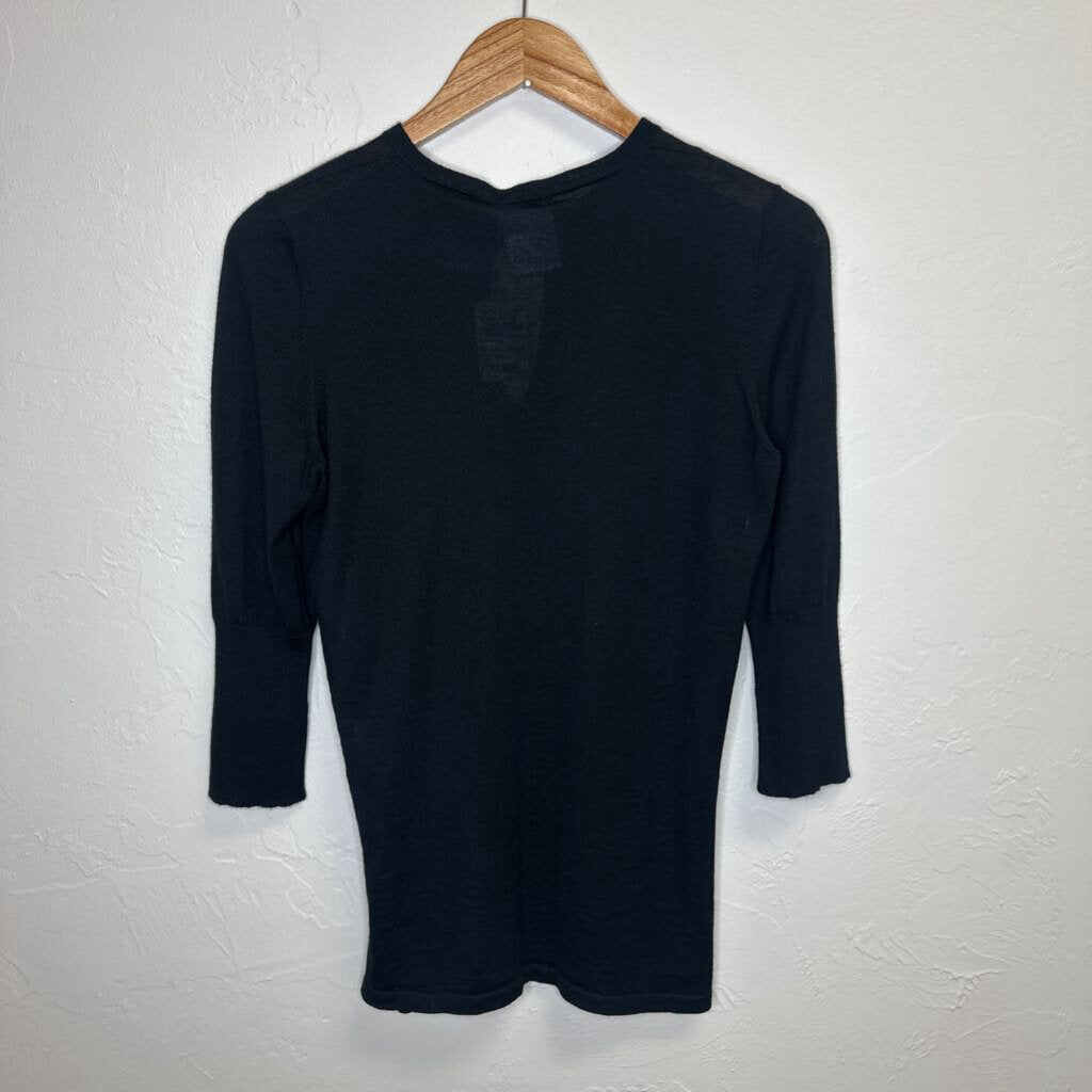 Black Cashmere LS Sweater