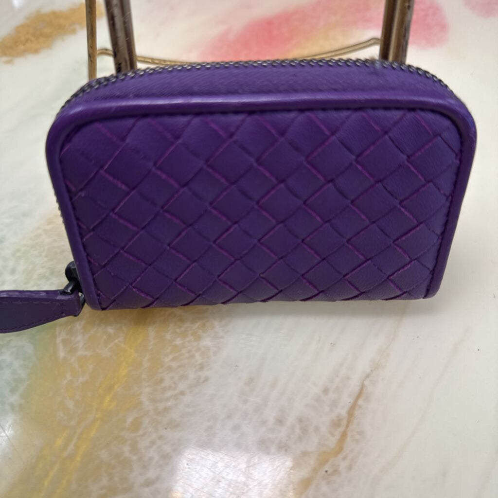 Purple Intrecciato Card Case