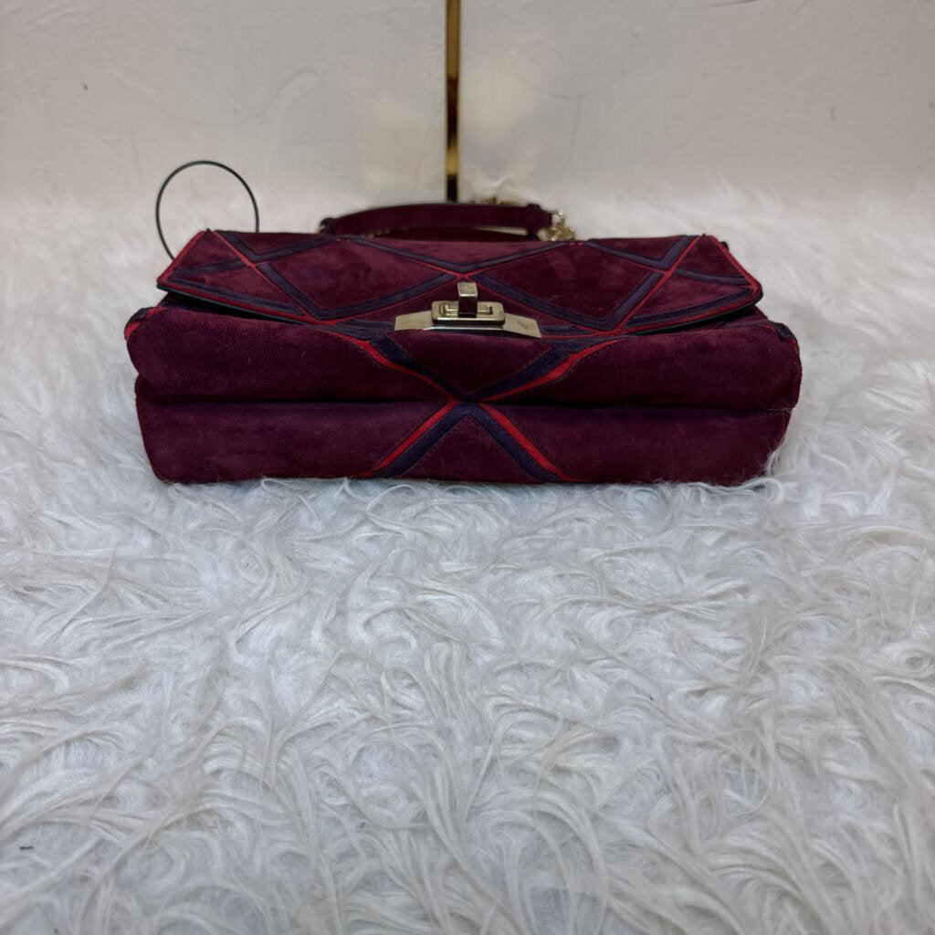 Roger Vivier Burgundy Prismick Bag