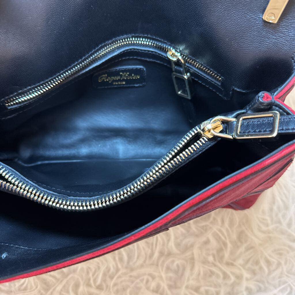 Roger Vivier Burgundy Prismick Bag