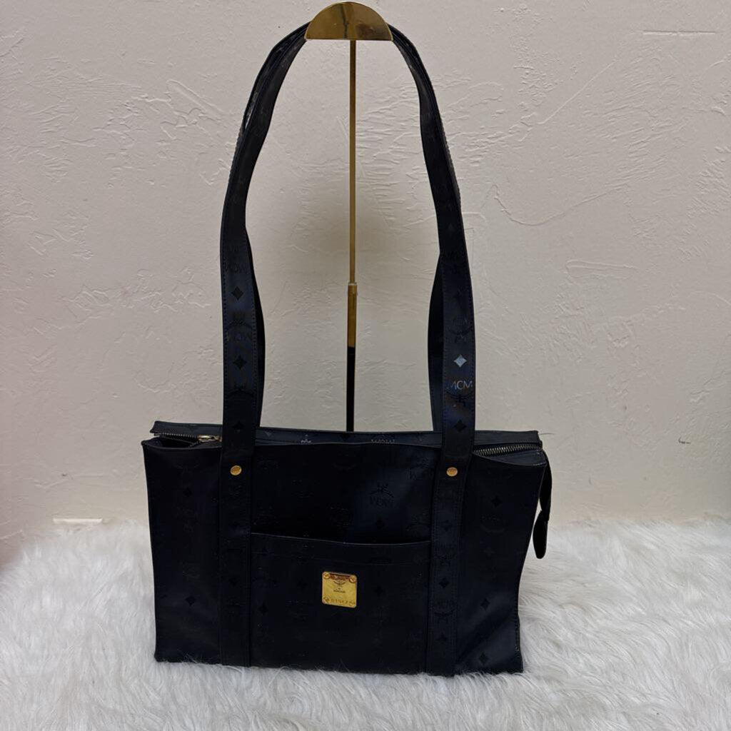 Black Visetos Canvas Tote