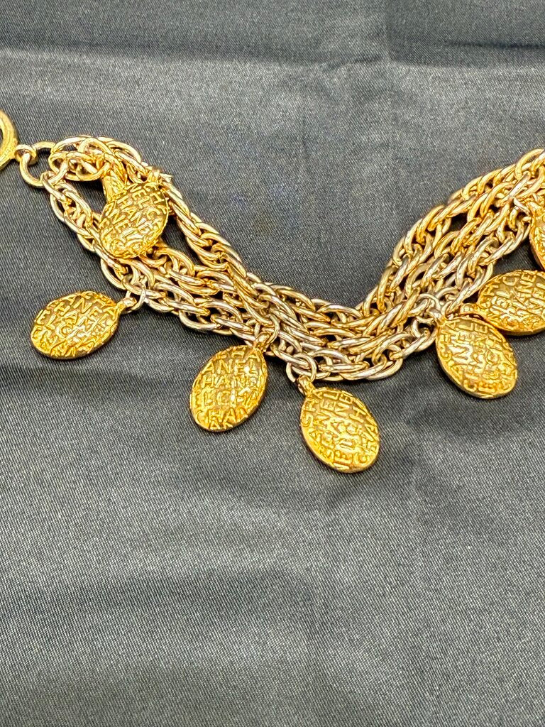 Chanel Vintage Gold Charm Bracelet