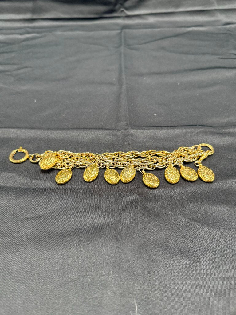 Chanel Vintage Gold Charm Bracelet
