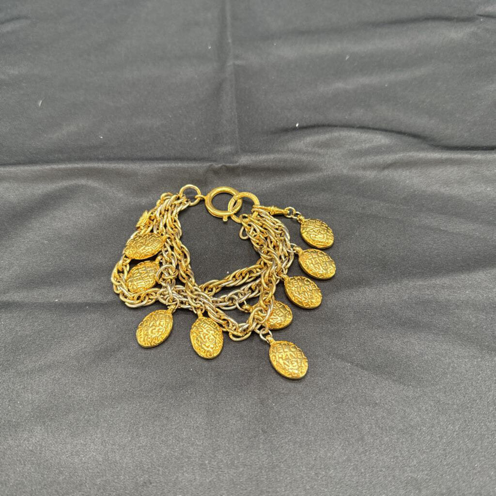Chanel Vintage Gold Charm Bracelet