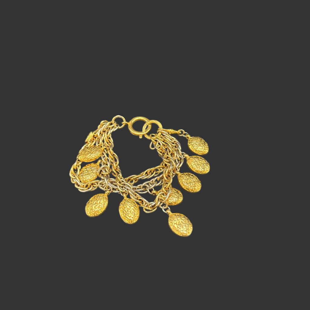 Chanel Vintage Gold Charm Bracelet