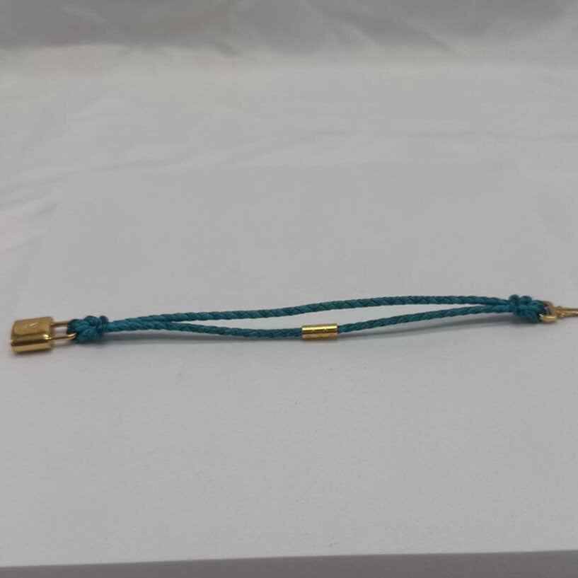 Louis Vuitton Teal Leather Bracelet
