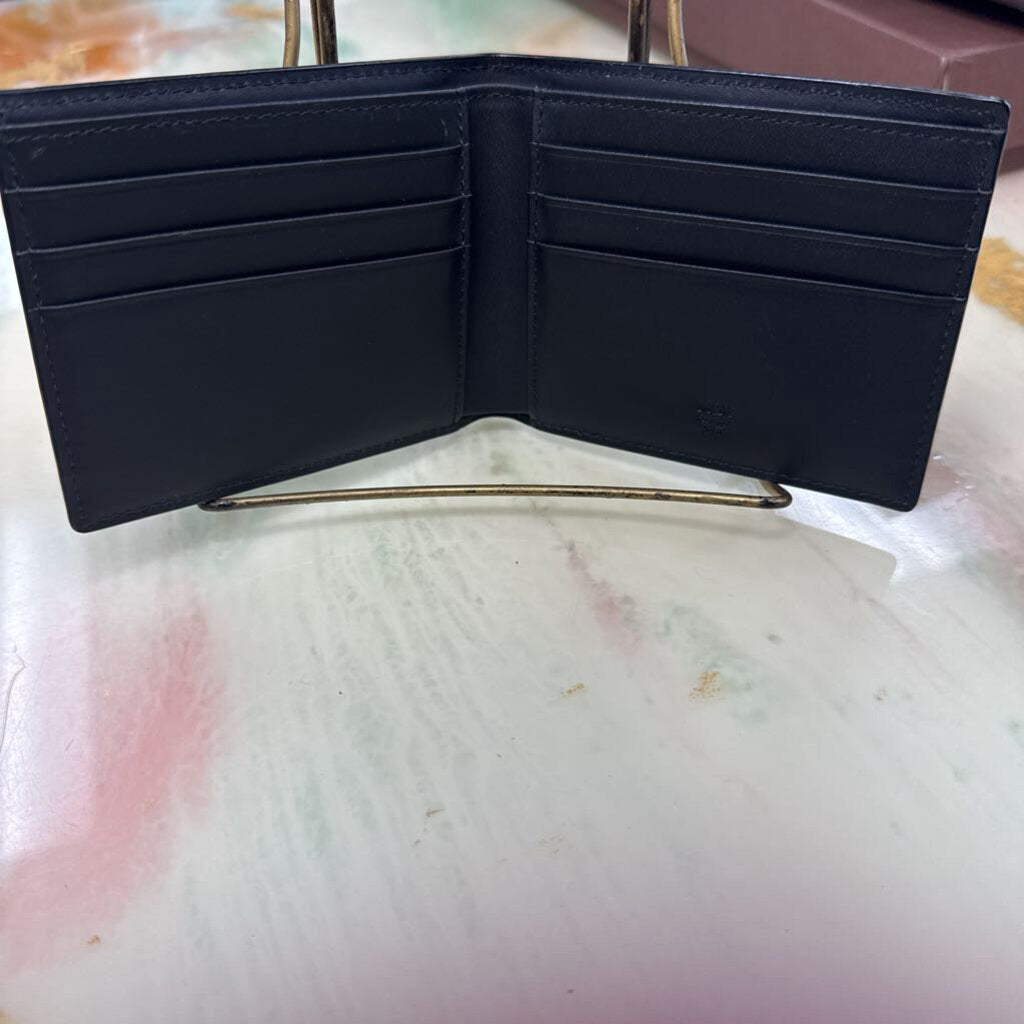 Green Splash Logo Leather Bifold Wallet