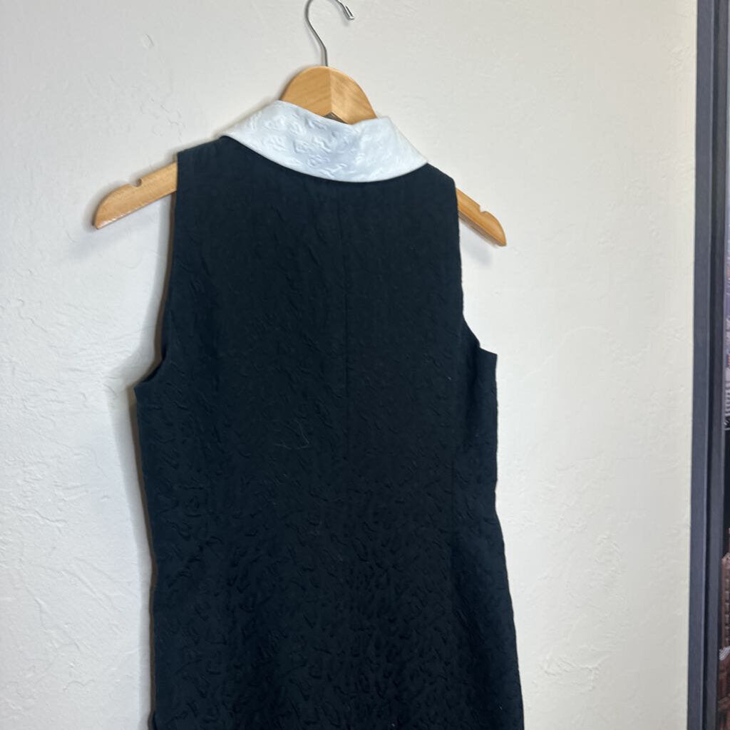 Black Sheath Dress with White Collar