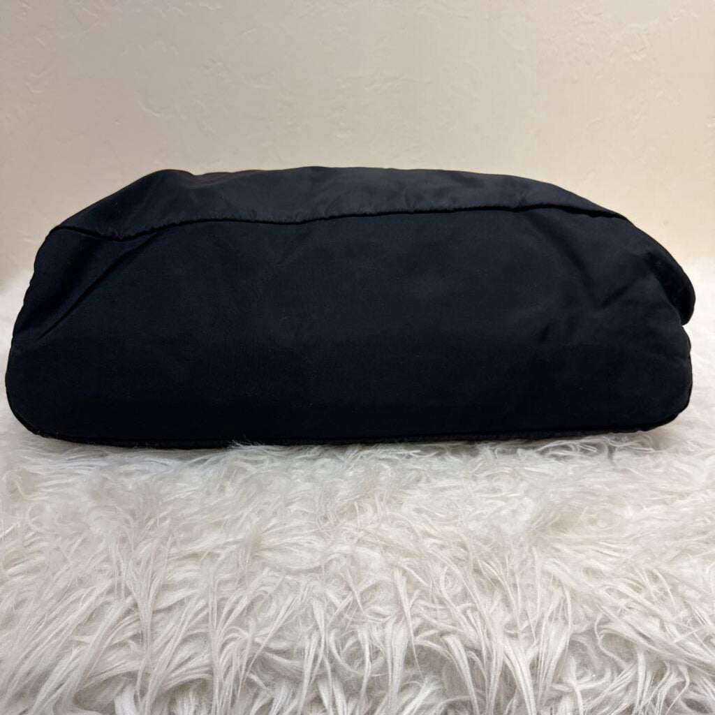 Black Nylon Vela Hoop Bag