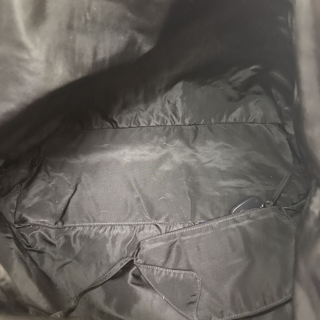 Black Nylon Vela Hoop Bag