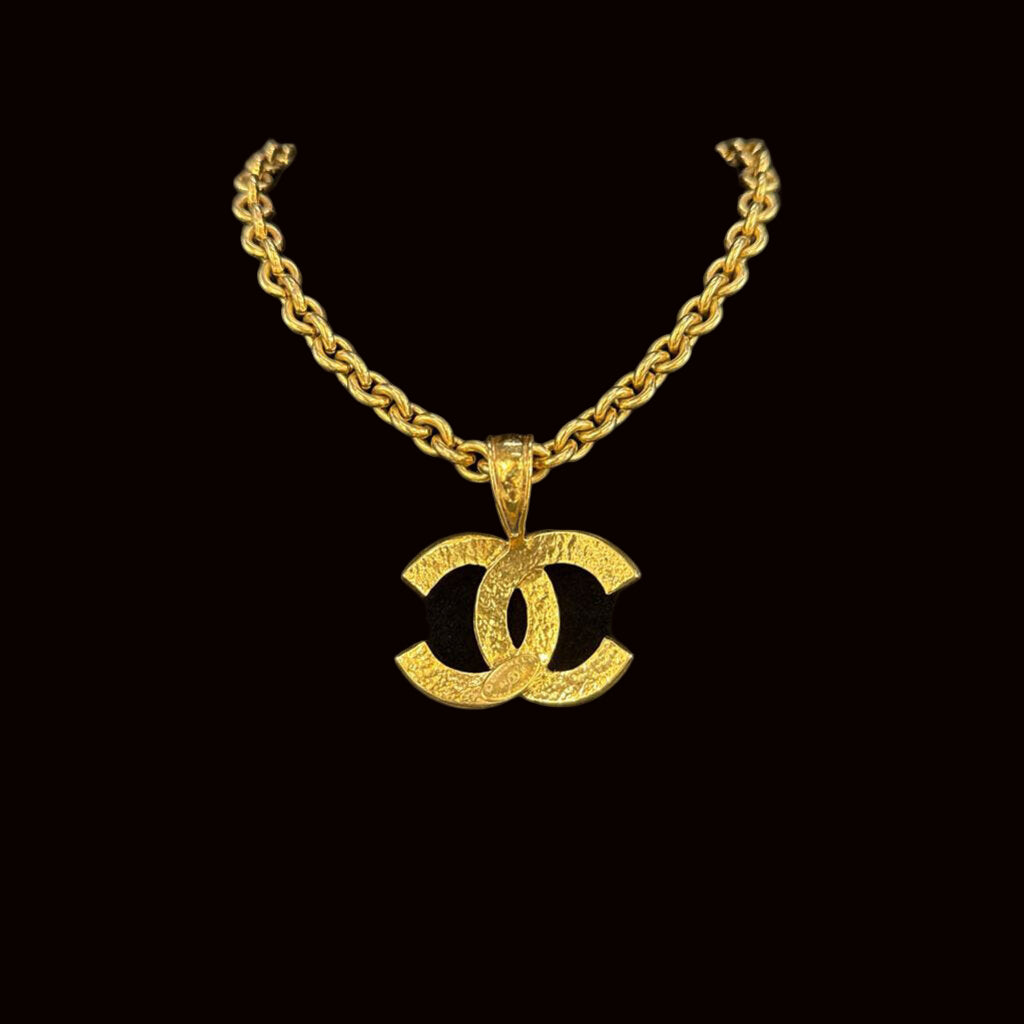 1994 24Karat Gold Plated CC Necklace