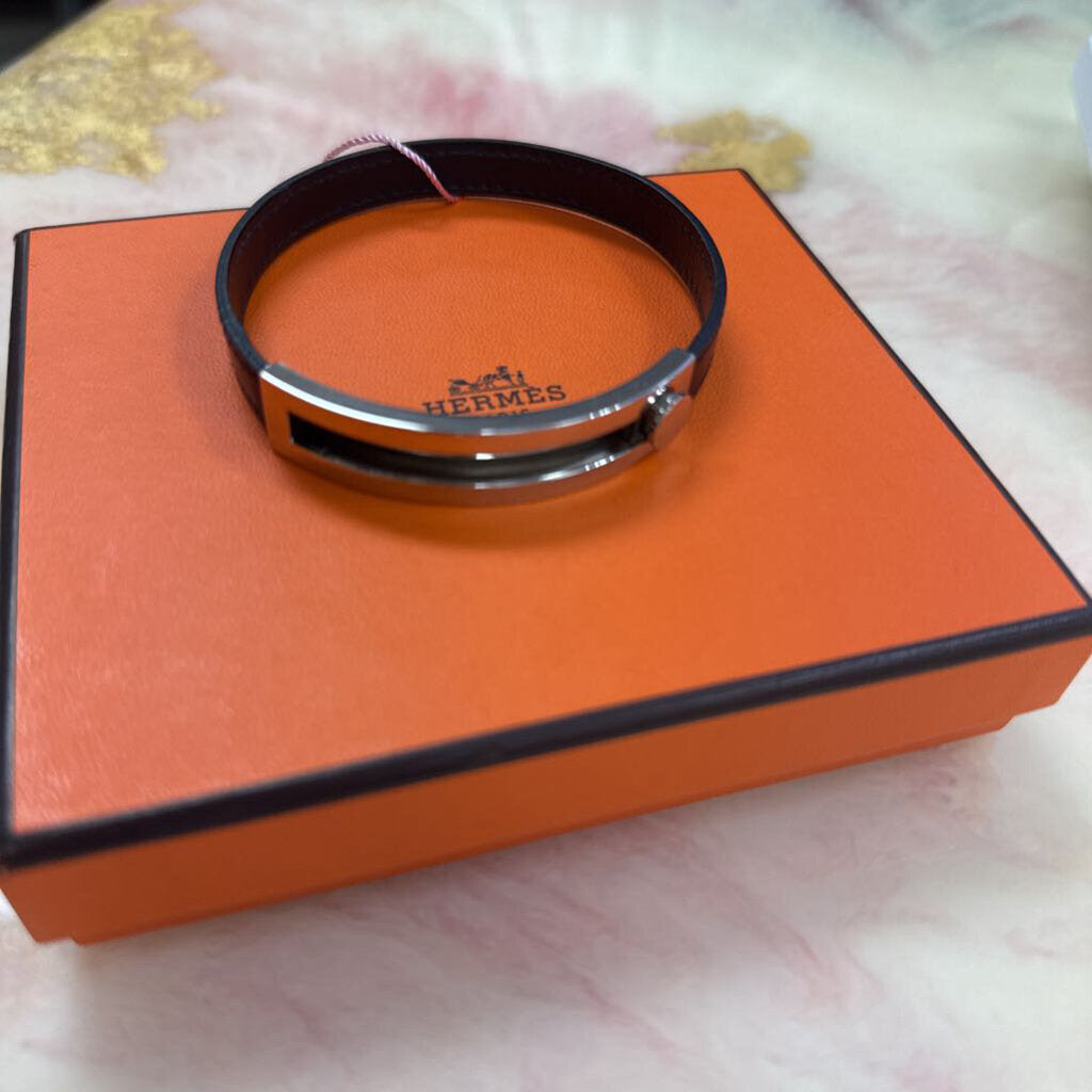 Black Leather Adjustible Bracelet