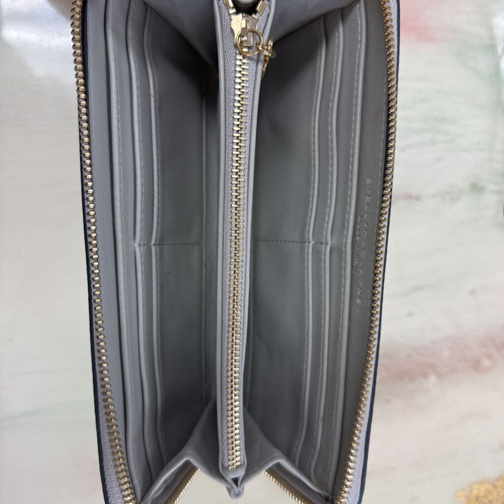 Black Vegan Leather Continental Wallet