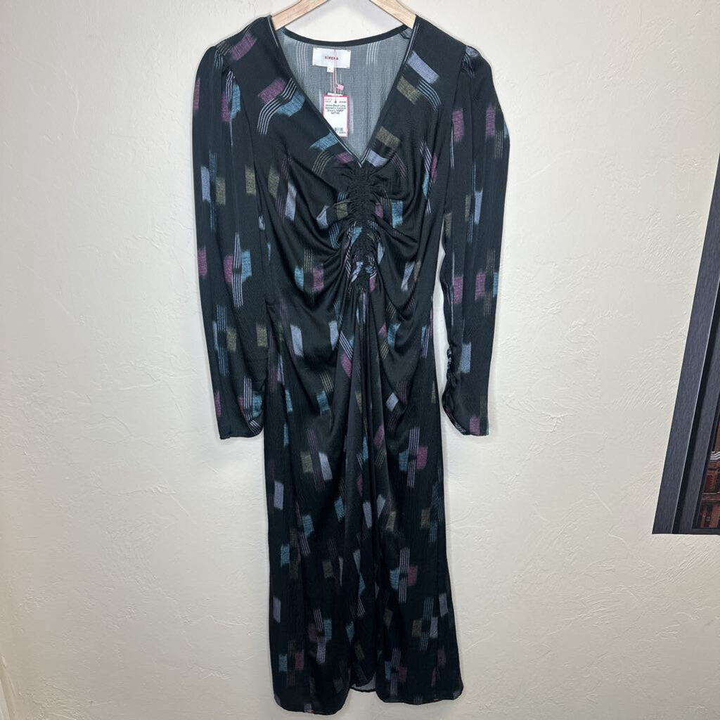Black Long Geometric Cocktail Dress