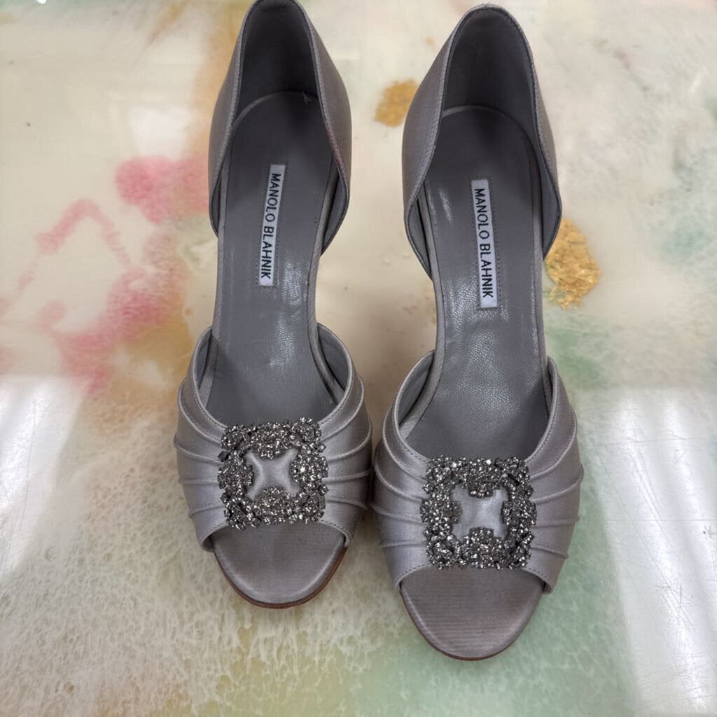 Manolo Blahnik Grey High Heeled Sandals