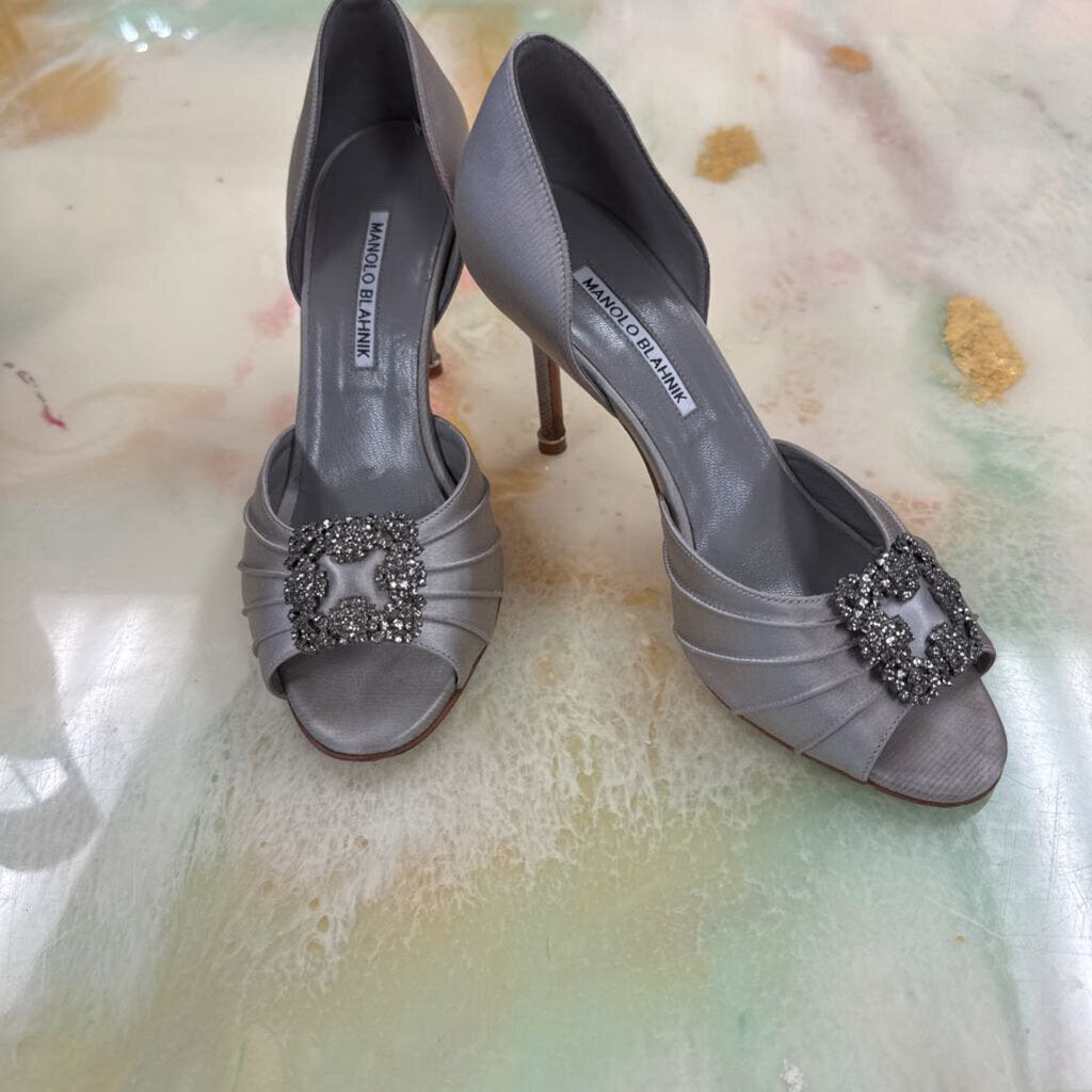 Manolo Blahnik Grey High Heeled Sandals