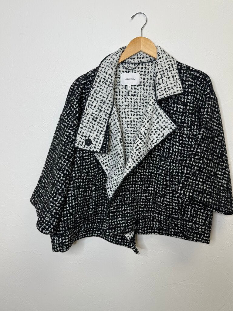 Black and White Wool Jacket