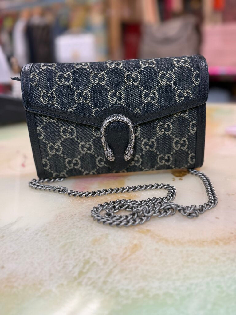 Gucci Dionysus Denim Clutch