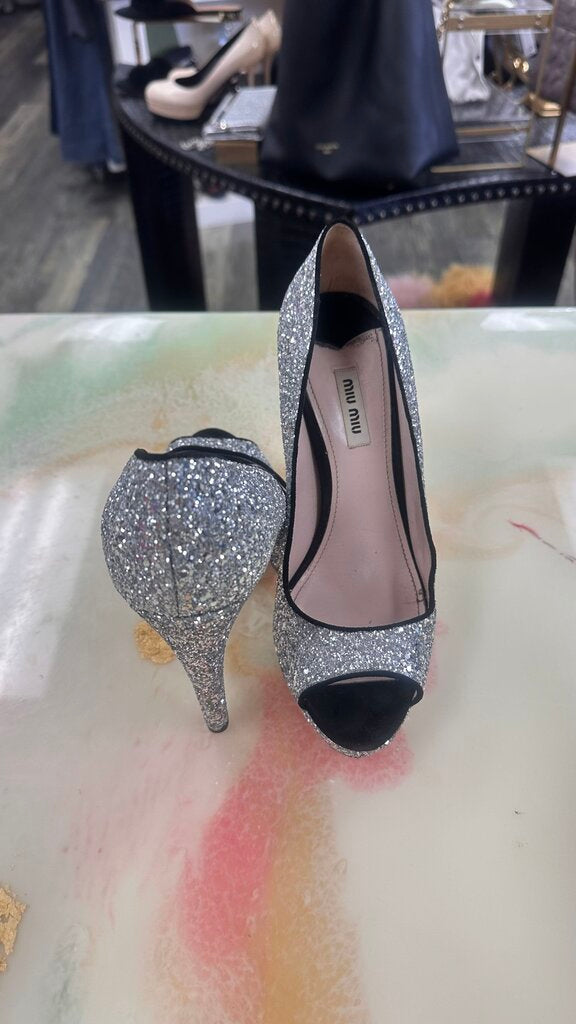 Miu Miu Glittered High Heels