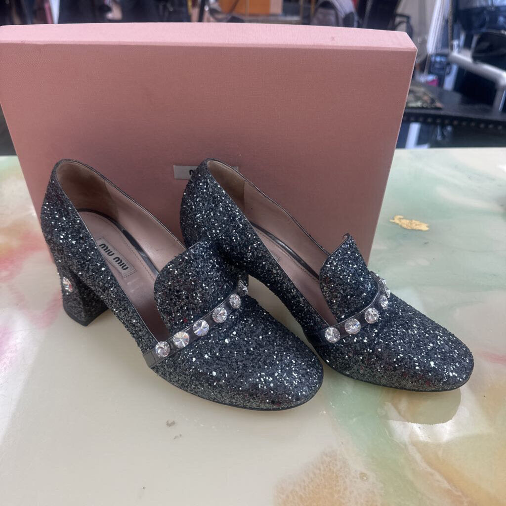 Miu Miu Glitter Heels