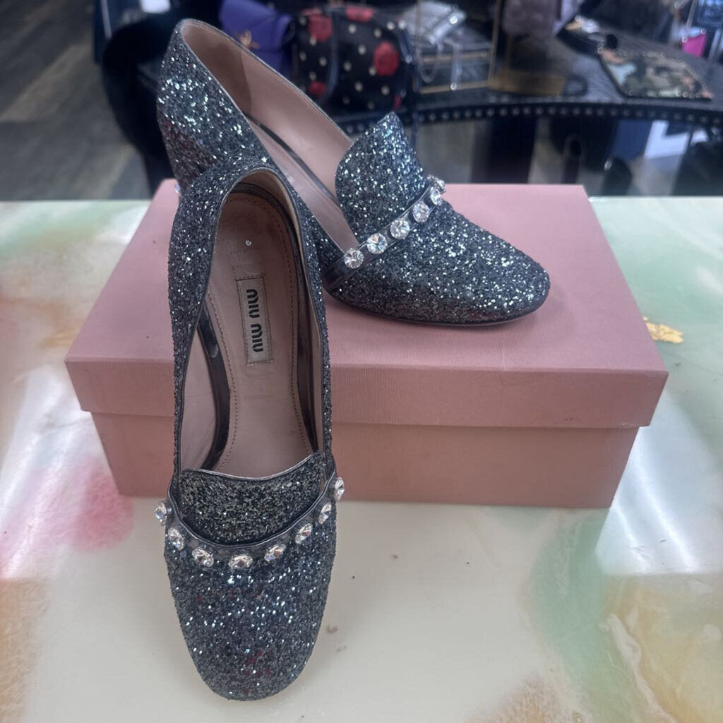 Miu Miu Glitter Heels