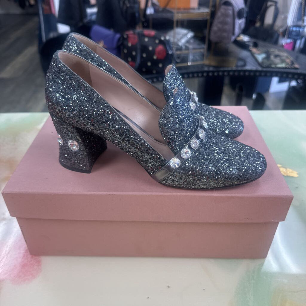 Miu Miu Glitter Heels