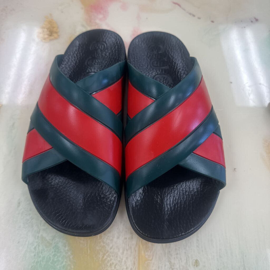 Gucci Men's Striped Slide Sandals