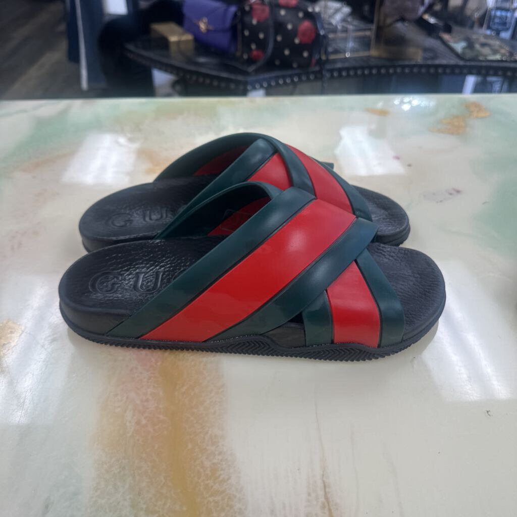 Gucci Men's Striped Slide Sandals