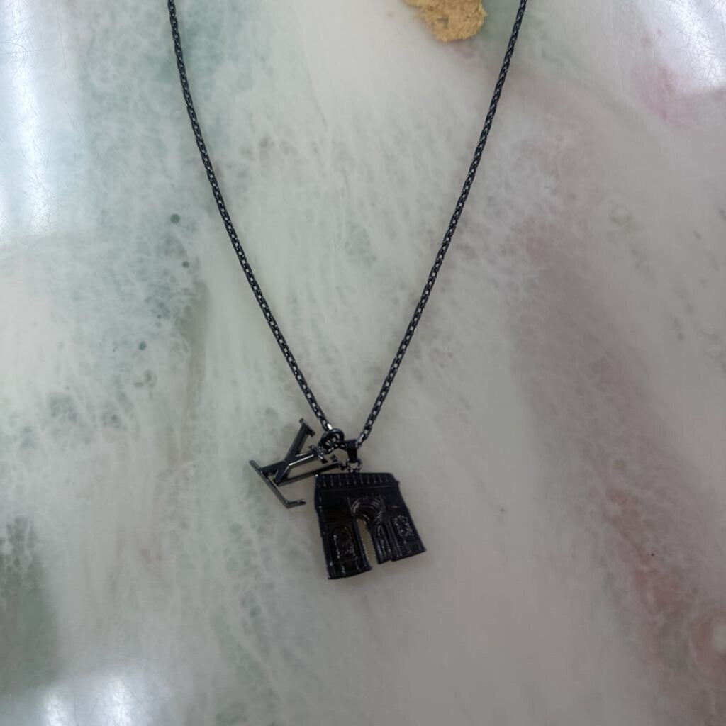 LV & Paris Arc De Triomphe Necklace
