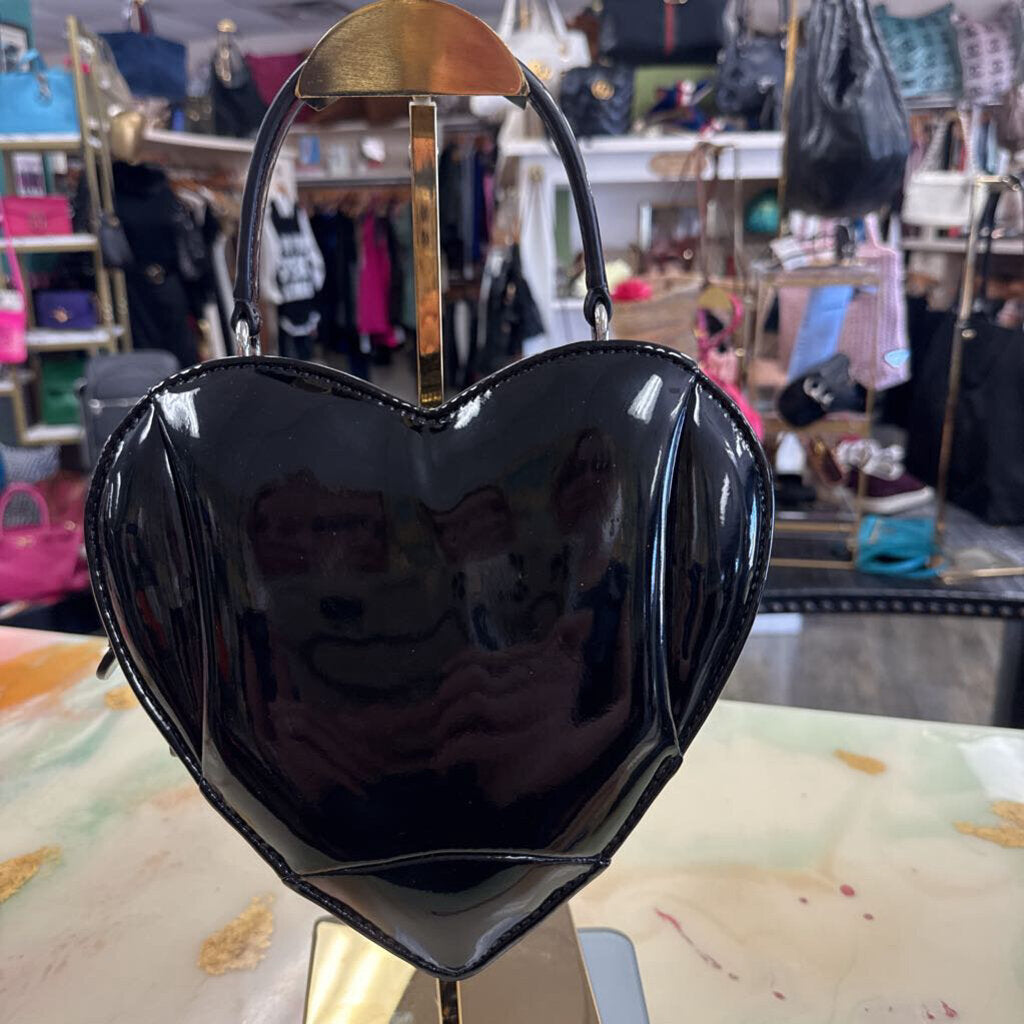 Moschino Heart-Shaped Black Handbag