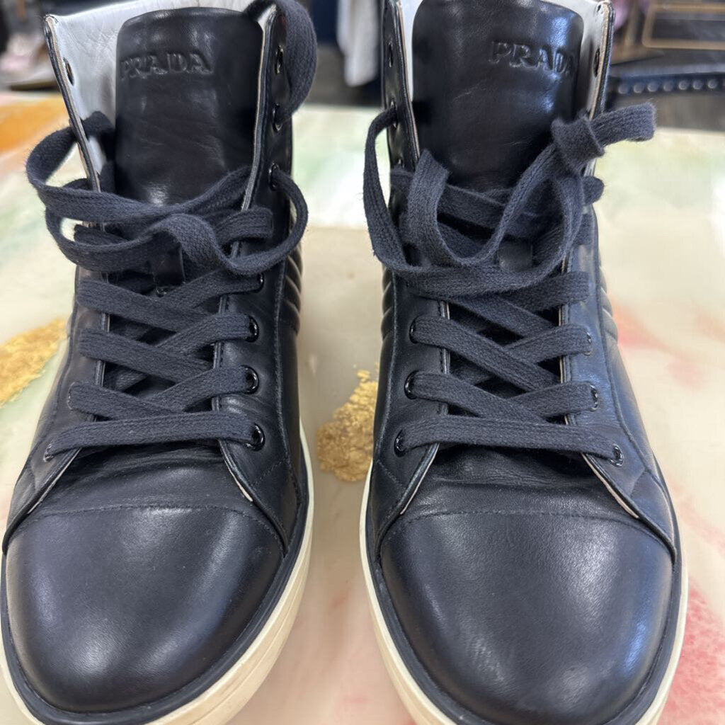 Prada Black High-Top Sneakers