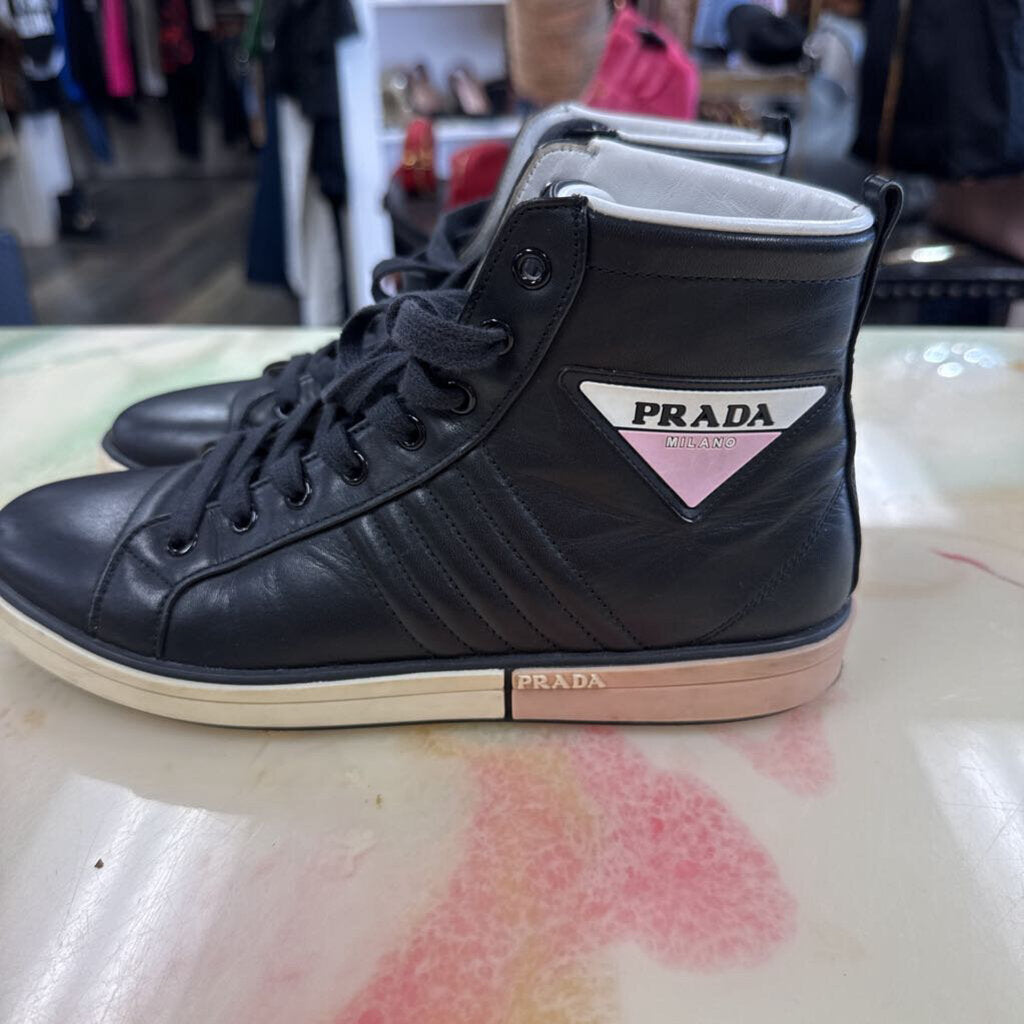 Prada Black High-Top Sneakers