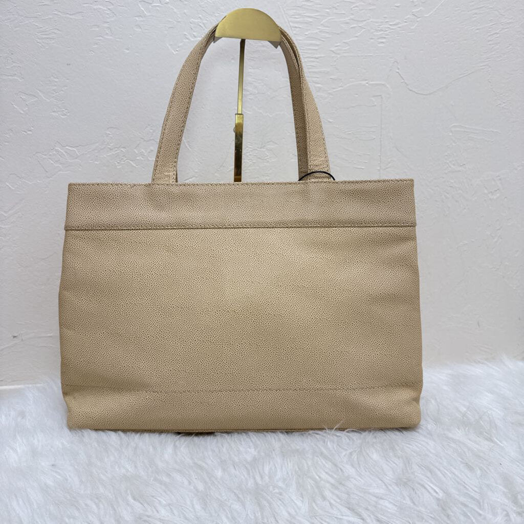 Beige Caviar Leather Timeless CC Tote