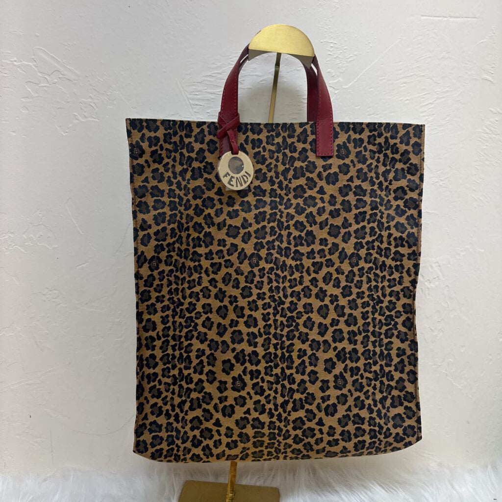 Canvas Leopard Print Tote