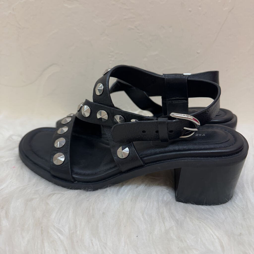 Black Studded Sandals