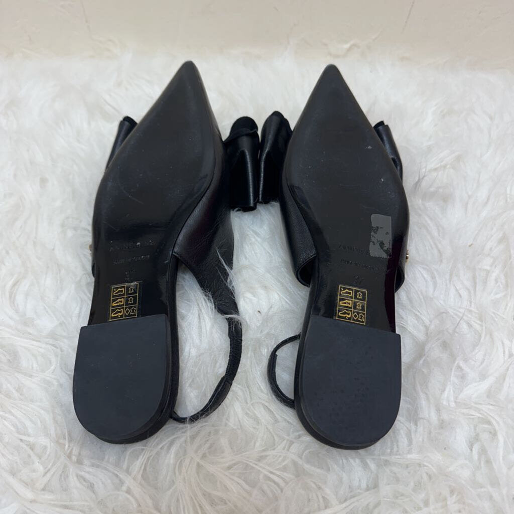 Black Bow Slingback Flats