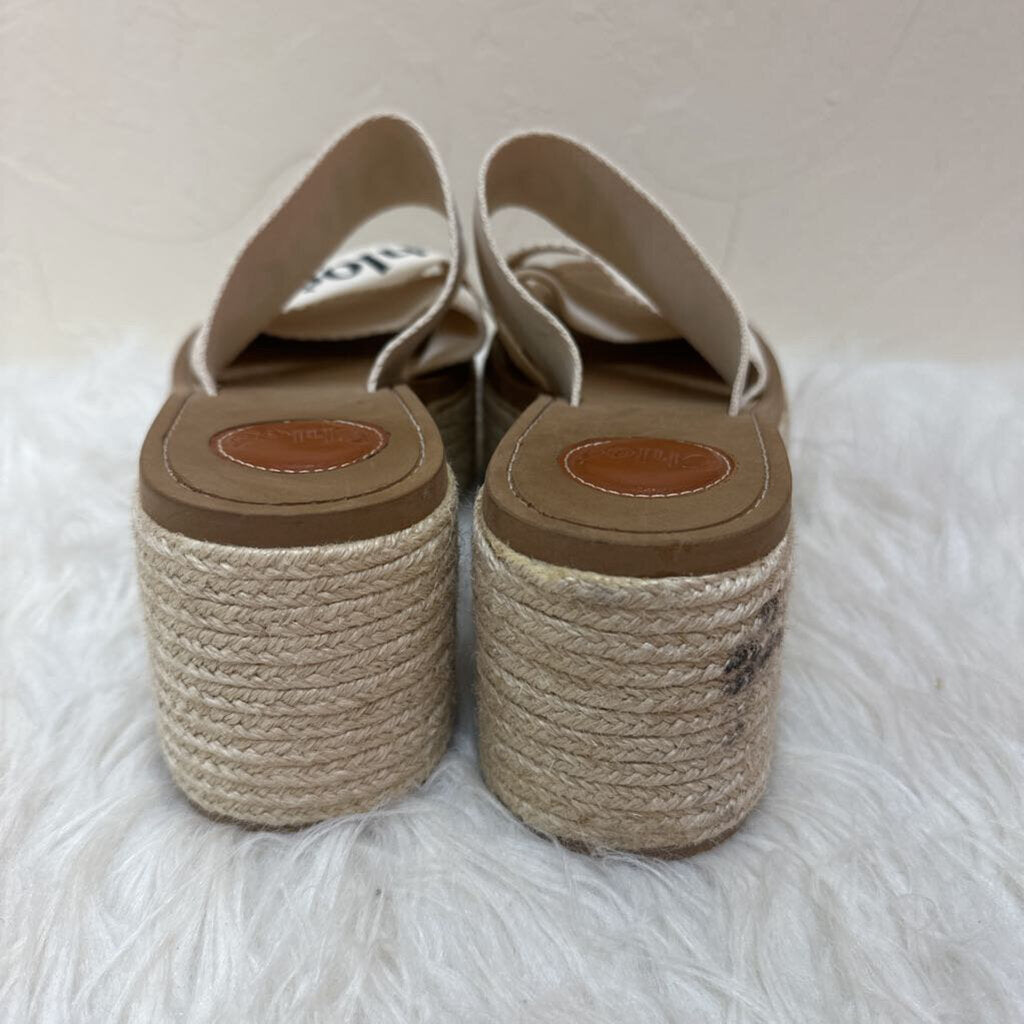 Woody Canvas Wedge Mule