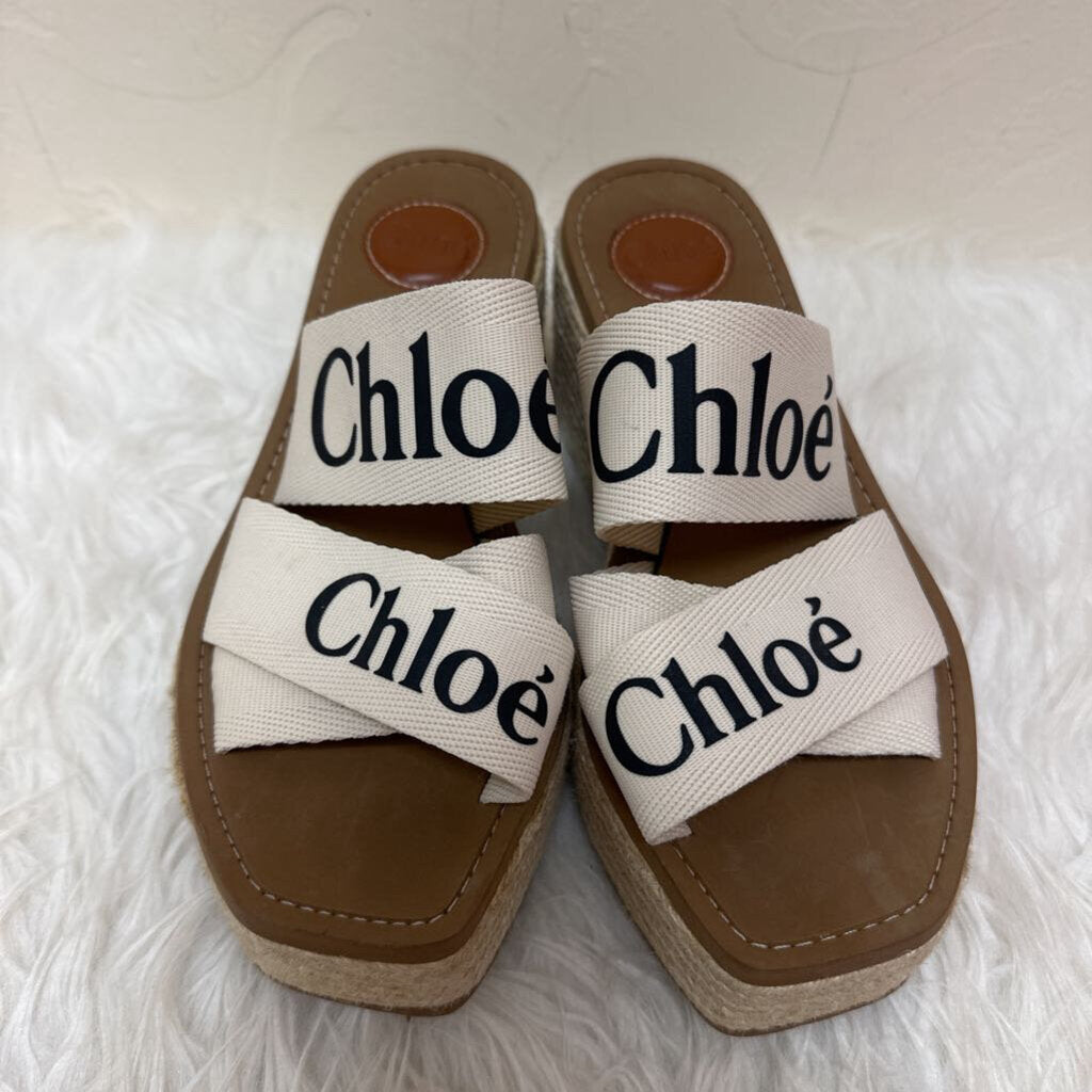 Woody Canvas Wedge Mule