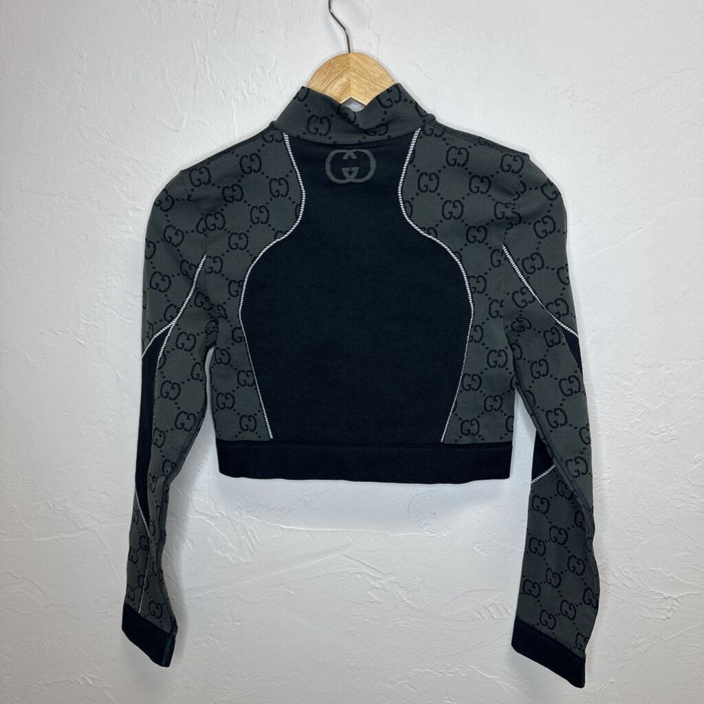 GG Cropped Stretch-Jacquard Jacket