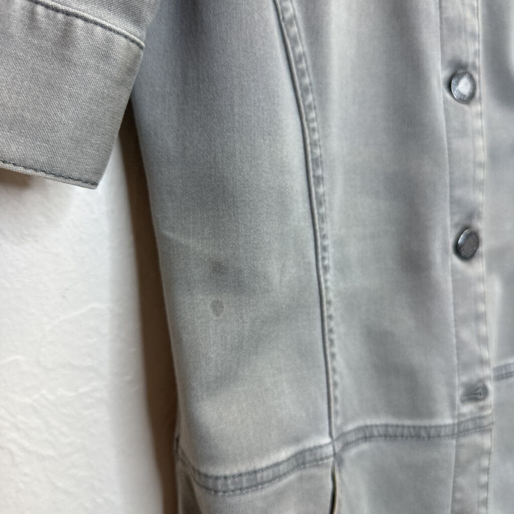 Gray Denim Logo Dress