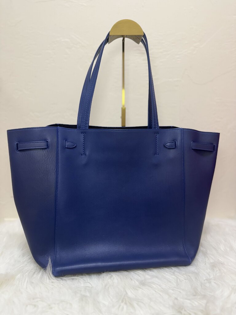 Blue Calfskin Cabas Phantom Tote