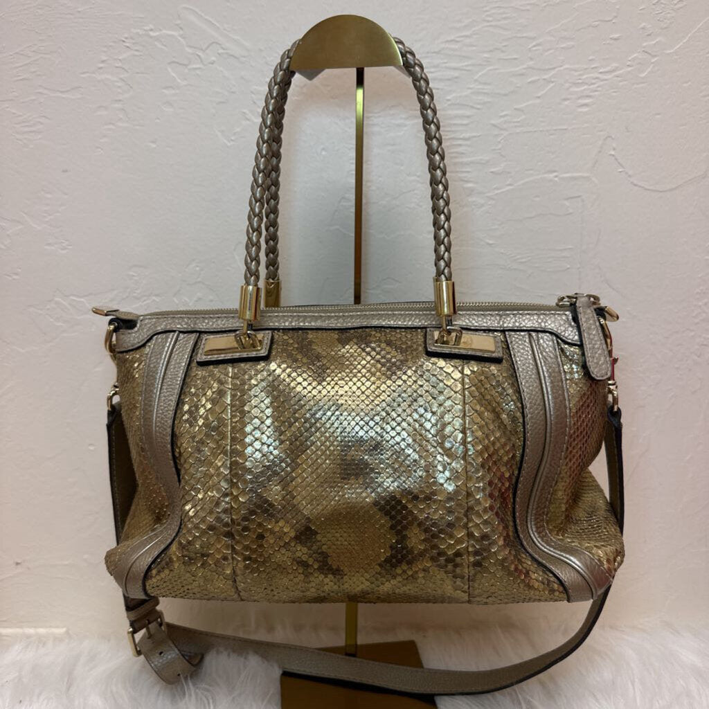 Bella Gold Python 2-Way Bag