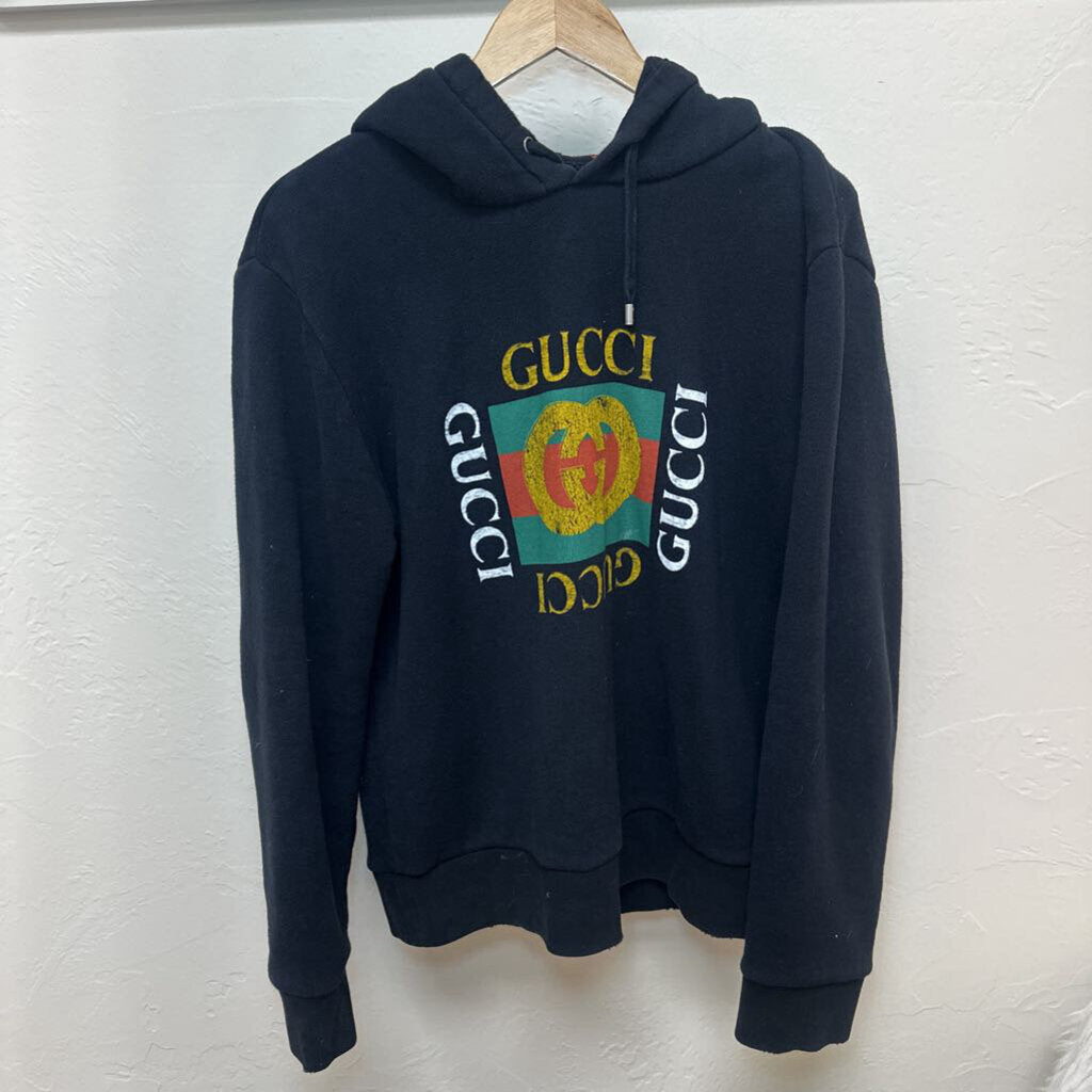 Retro Logo Print Hoodie