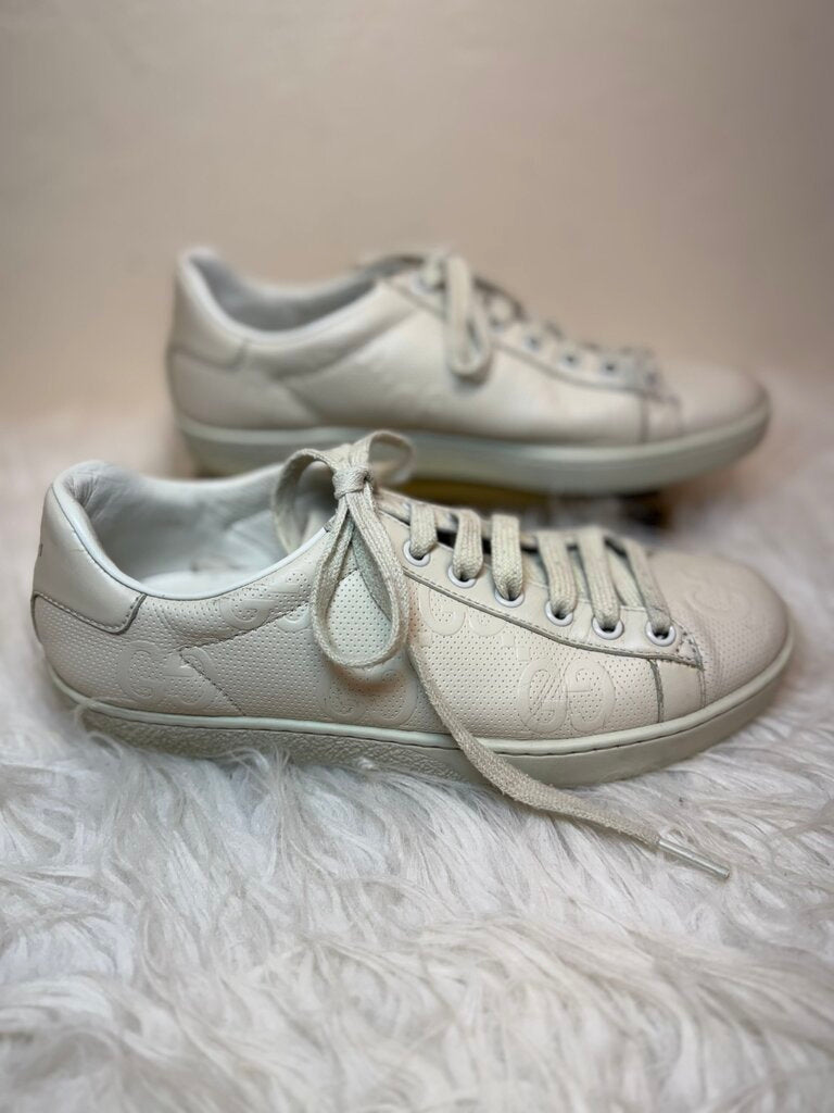 Ace Perforated GG Leather Sneaker