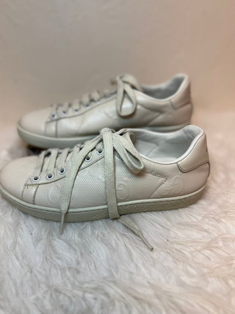 Ace Perforated GG Leather Sneaker